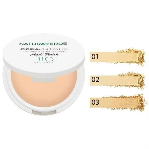 NATURAVERDE | BIO Make Up - Cipria Compatta Opacizzante, Fissante. numero 03